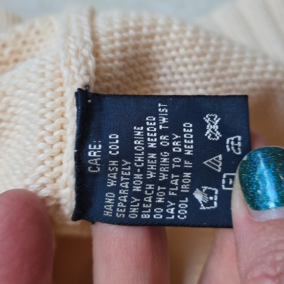 Ralph Lauren‎ Sport Cream Color Turtleneck Sweater Size Small - Picture 8 of 14